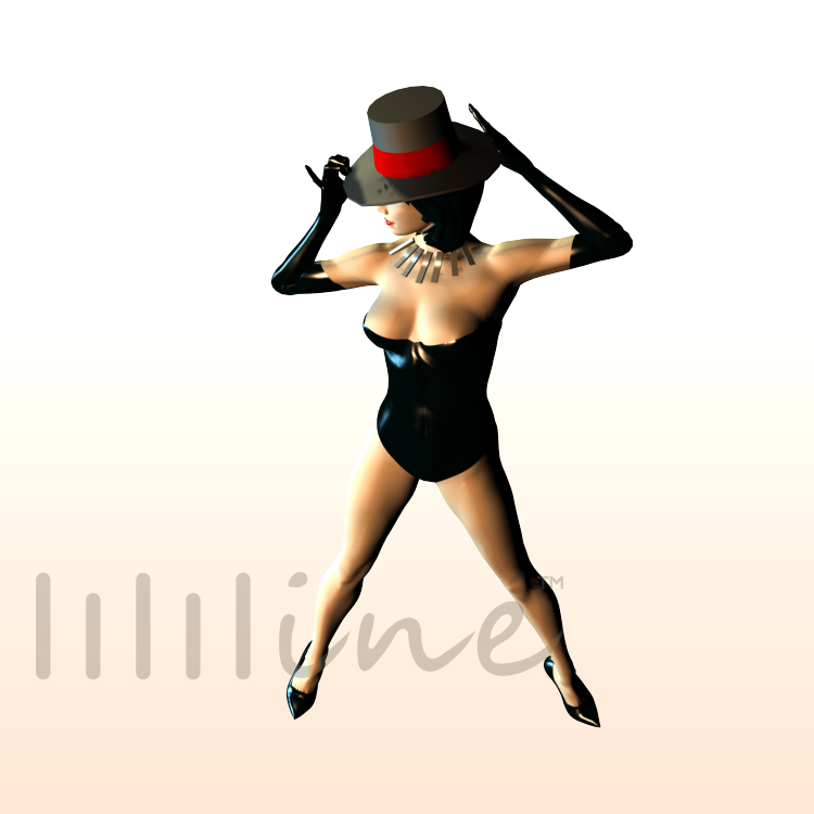 Seksi Kadın Dansçı 3D Modeli